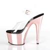 Pleaser - ADORE708 Sandale à bride à la cheville, Pole dance chaussures - Chaussures de pole dance - Noir/Rose Product image